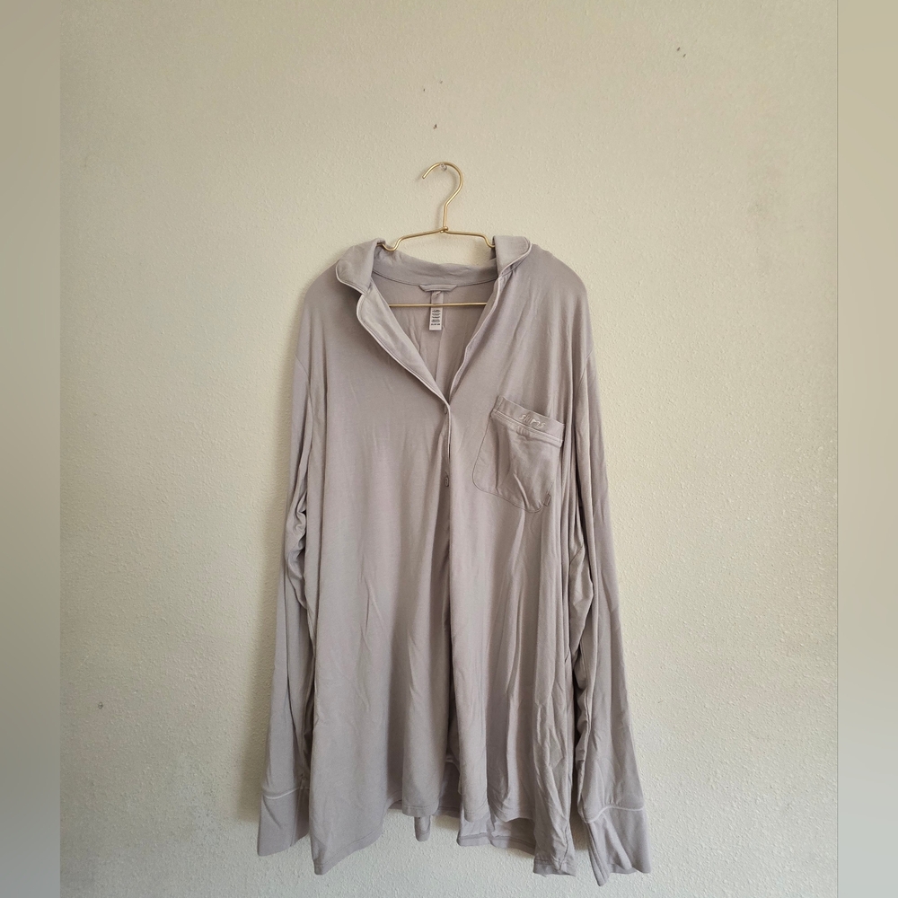 SKIMS Women's Cream Long Sleeve Pajama Top